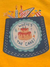 Where's the Cake? Faux Pocket Tee - 18-24 months