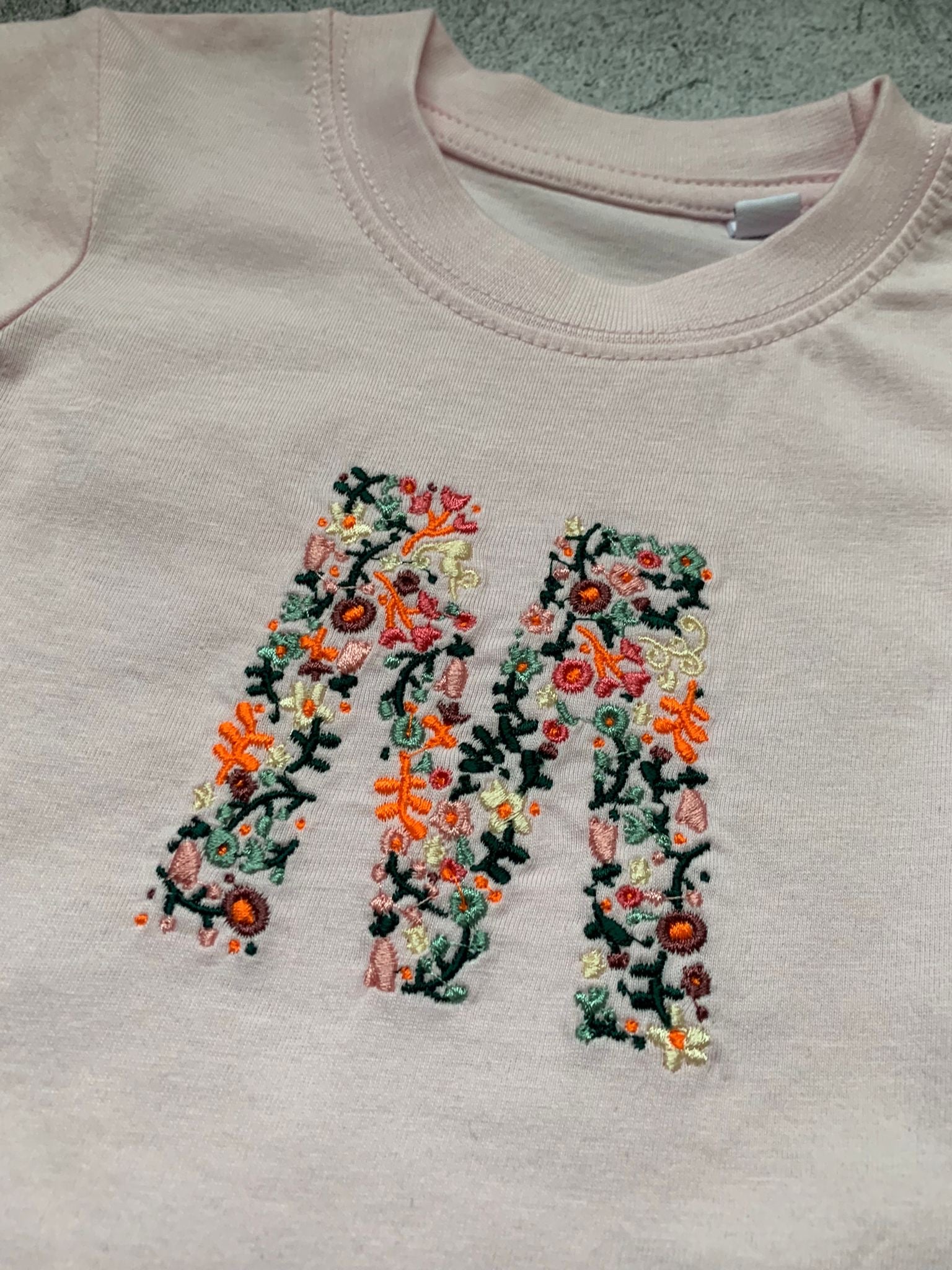 Embroidered 'M' Tee - 0-6 Months