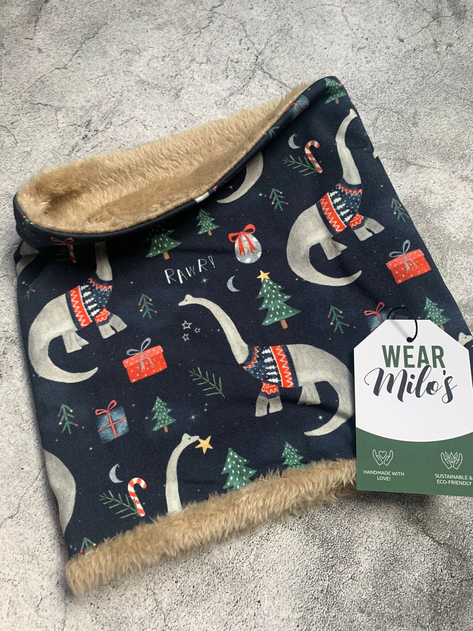 Navy Dinosaurs Cuddly Snood