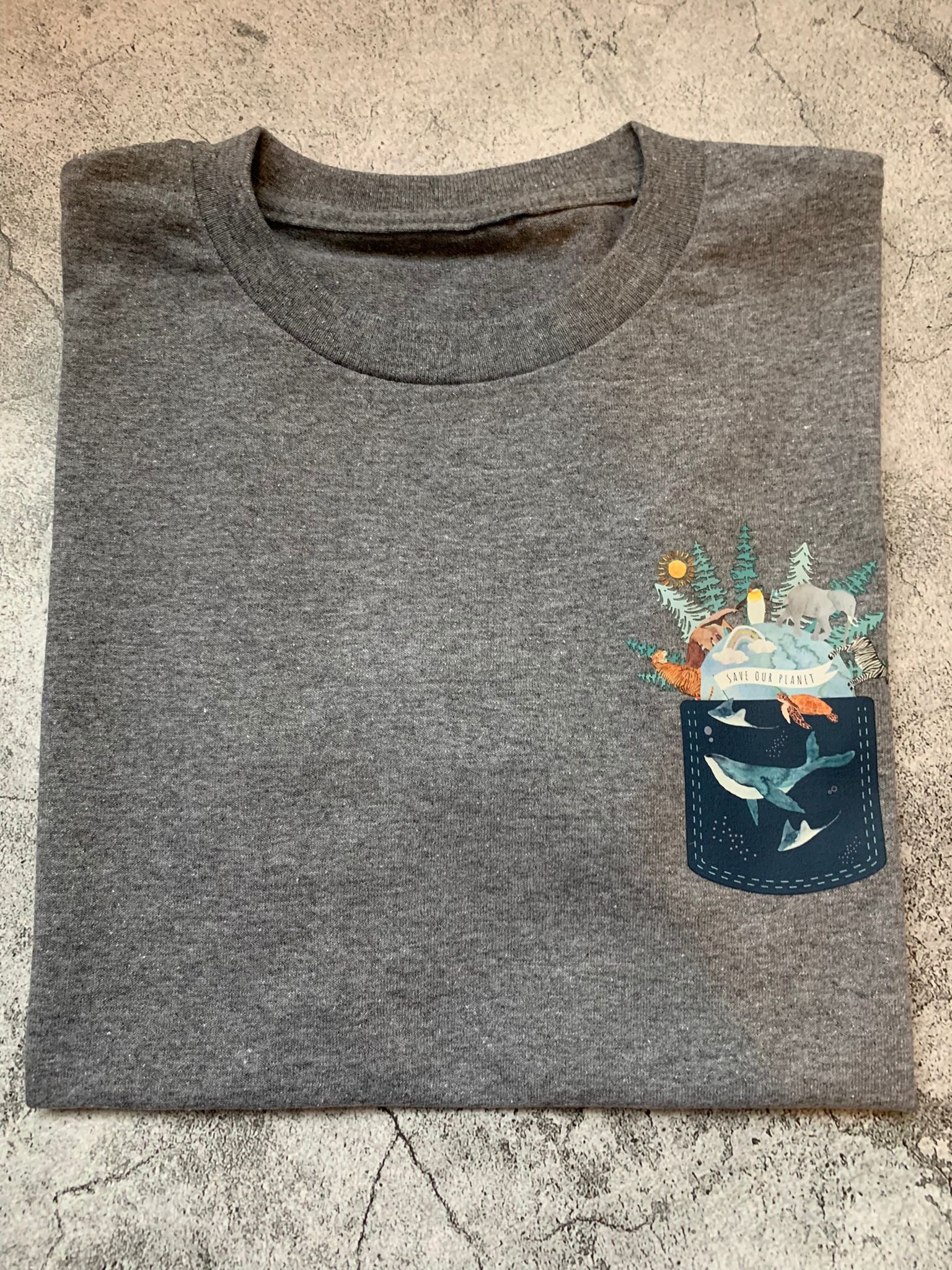Save Our Planet Faux Pocket Tee