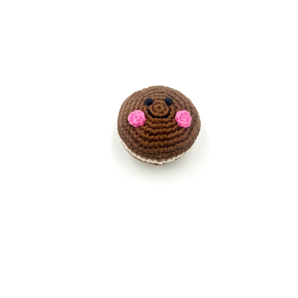 Chocolate Macaron Rattle