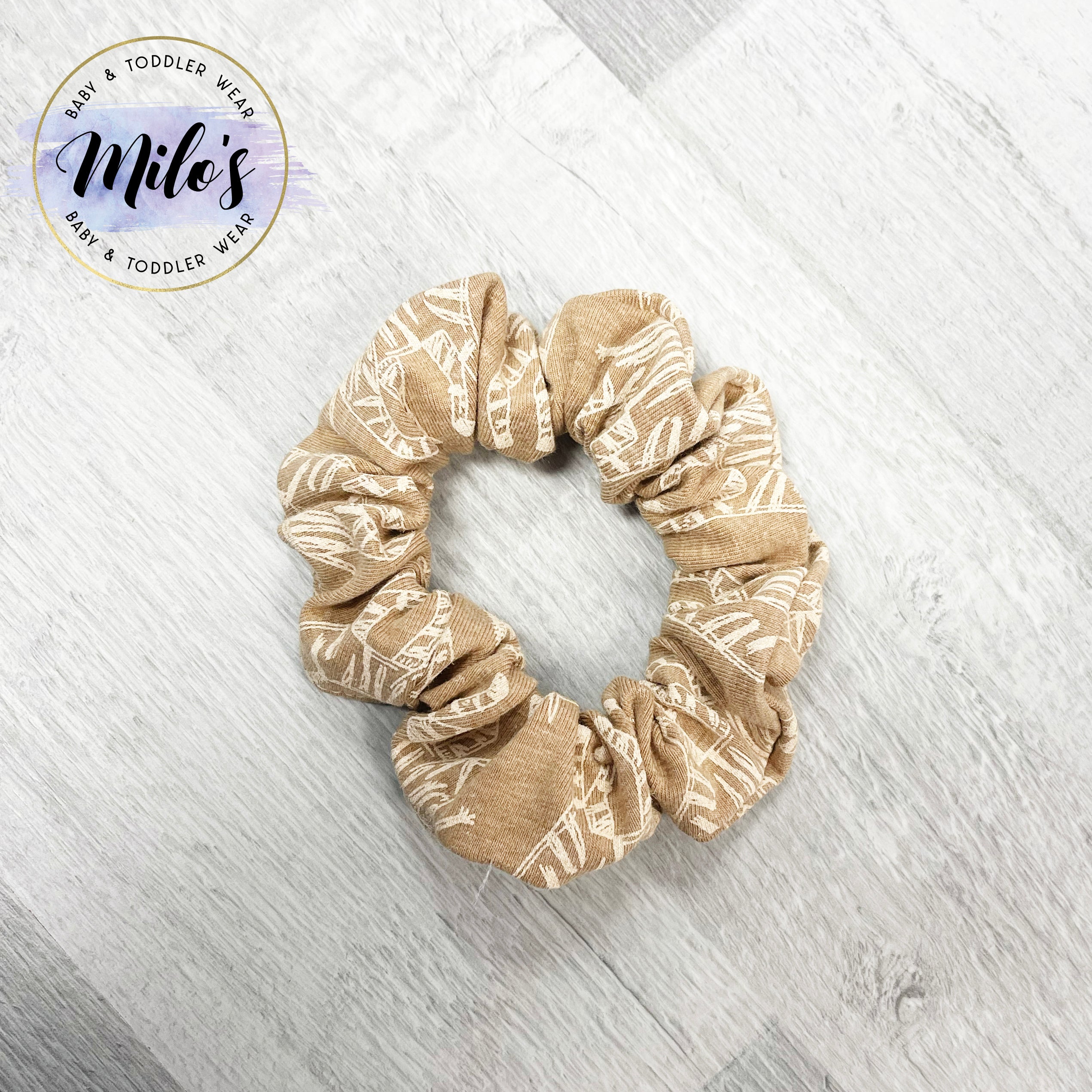 Pack of 2 Scrunchies - Beige Zebra
