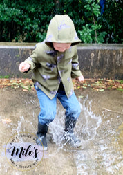 Khaki Dinosaur Coat - Dinosaur Claw Toggles