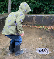 Khaki Dinosaur Coat - Dinosaur Claw Toggles