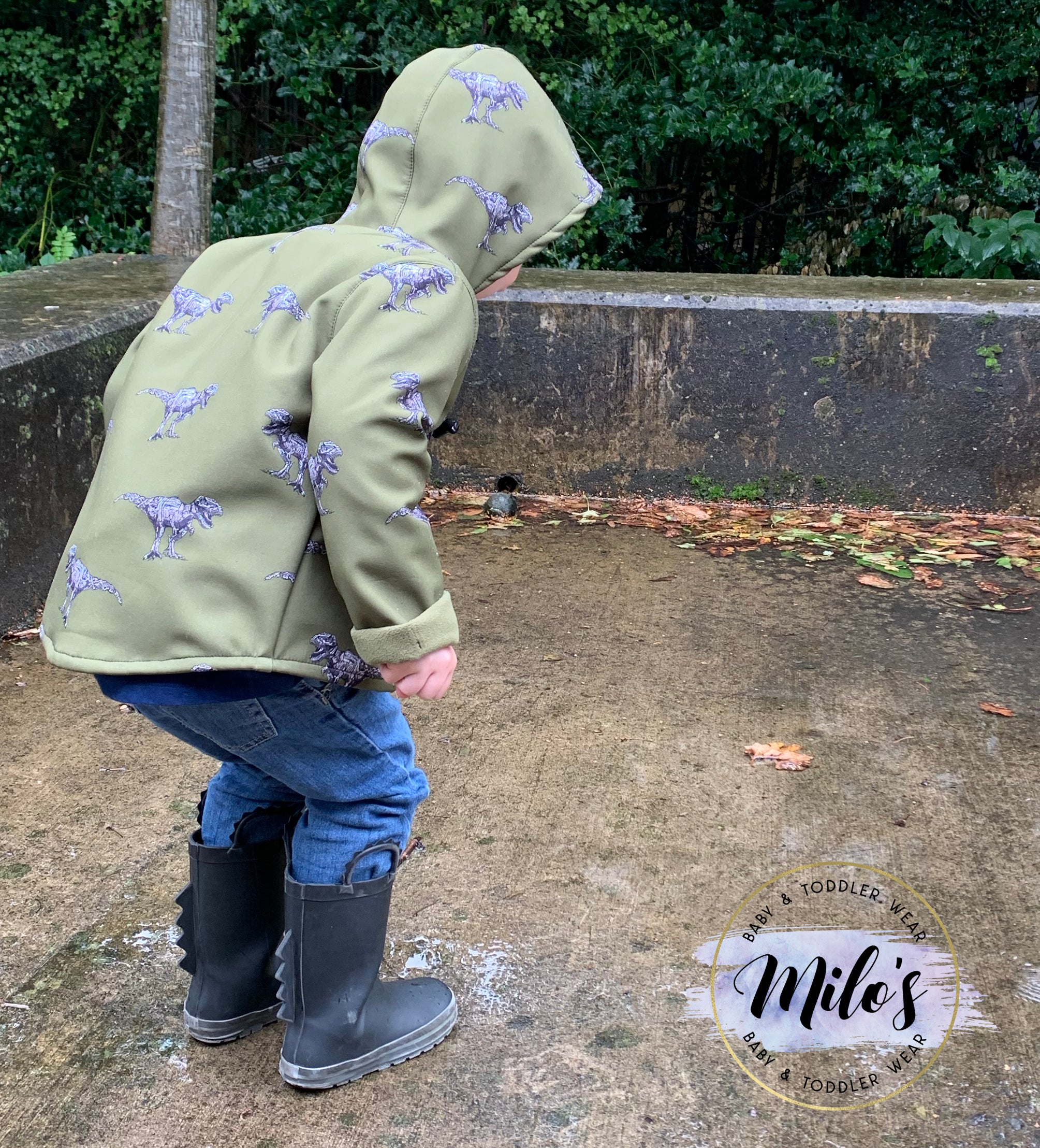 Khaki Dinosaur Coat - Dinosaur Claw Toggles