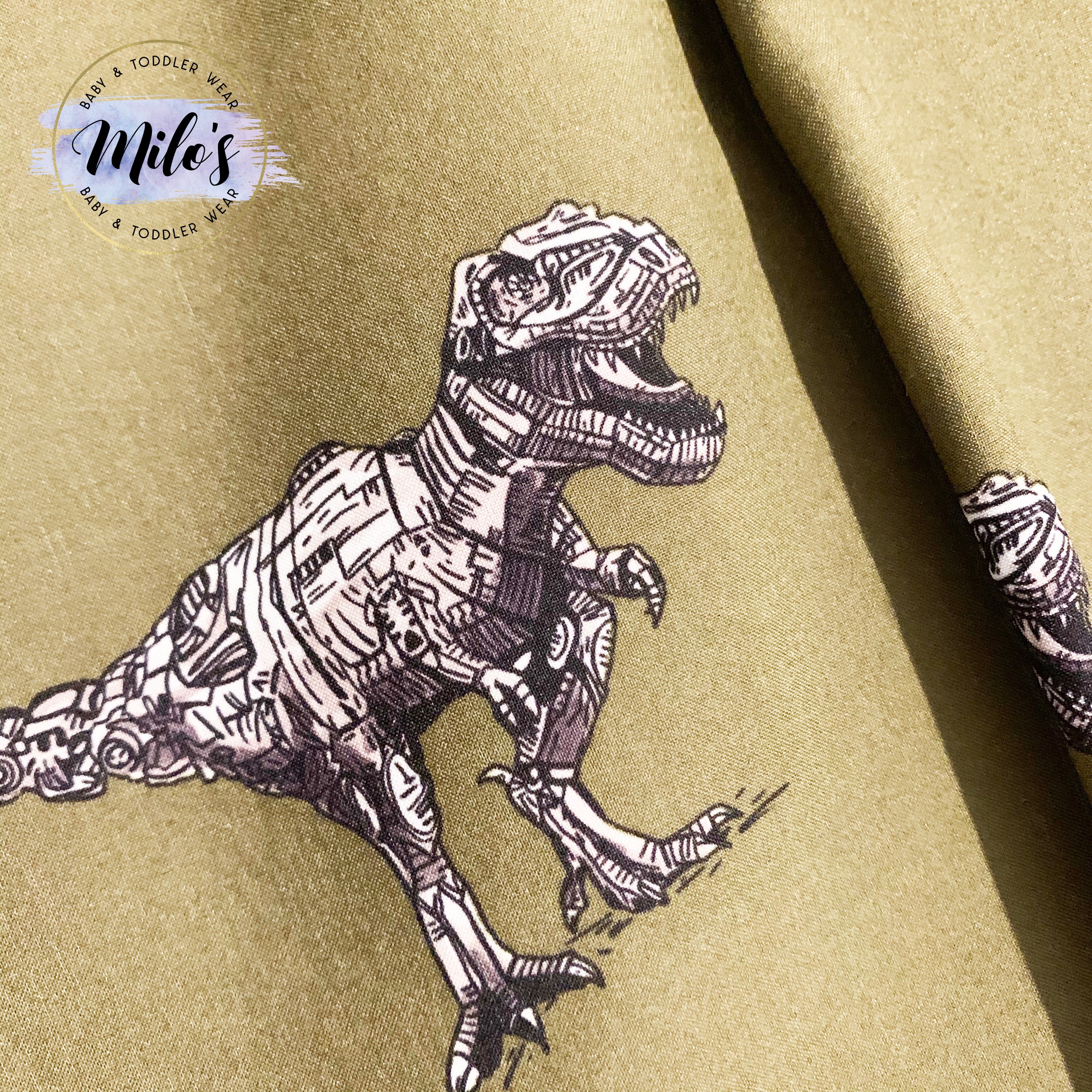 Khaki Dinosaur Coat - Dinosaur Claw Toggles