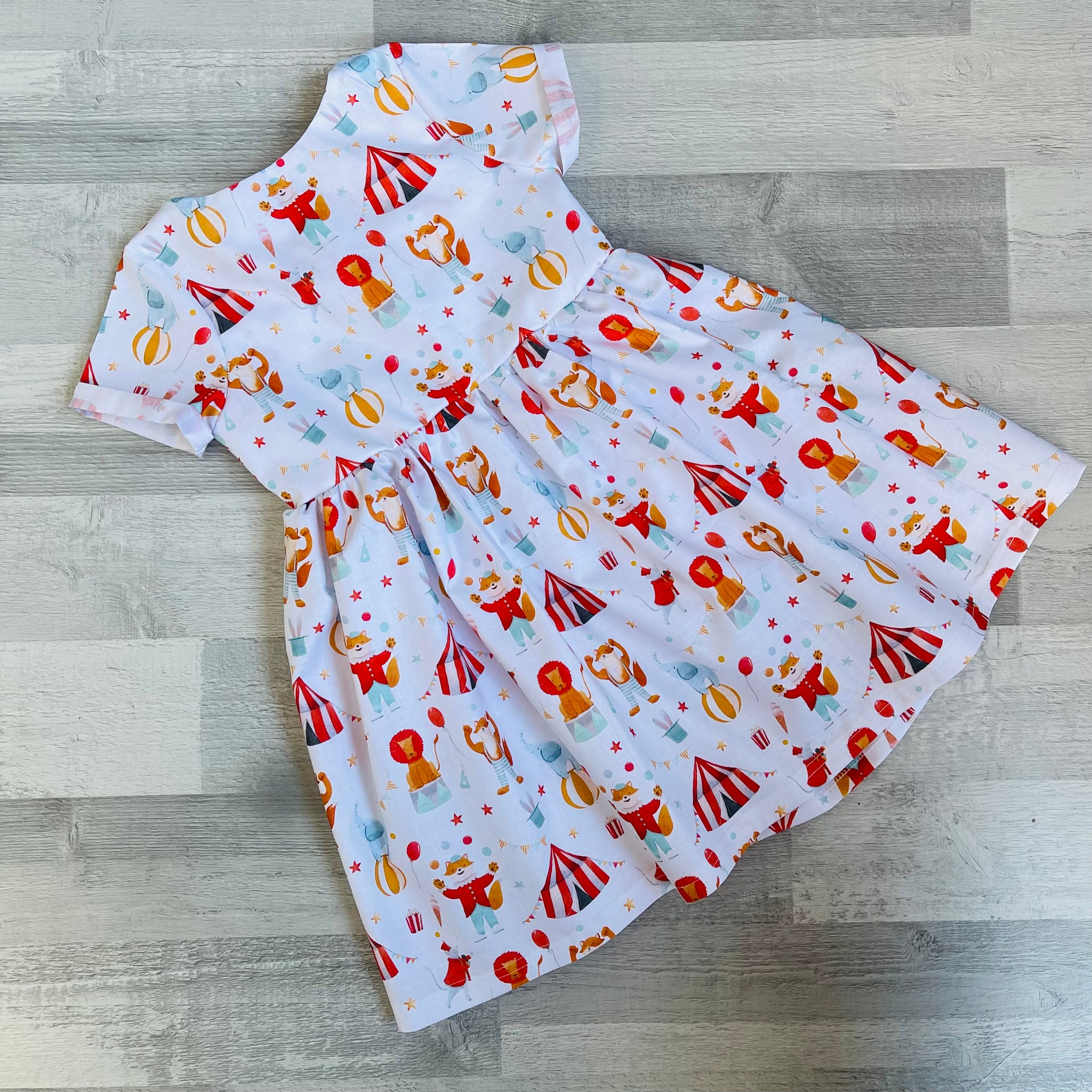 Premium 100% Cotton Sun Dress with twist back detail - Fox at the Circus