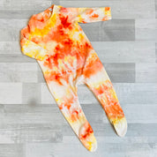 Ice Dyed Organic Footed Sleepsuit - 6-12 months