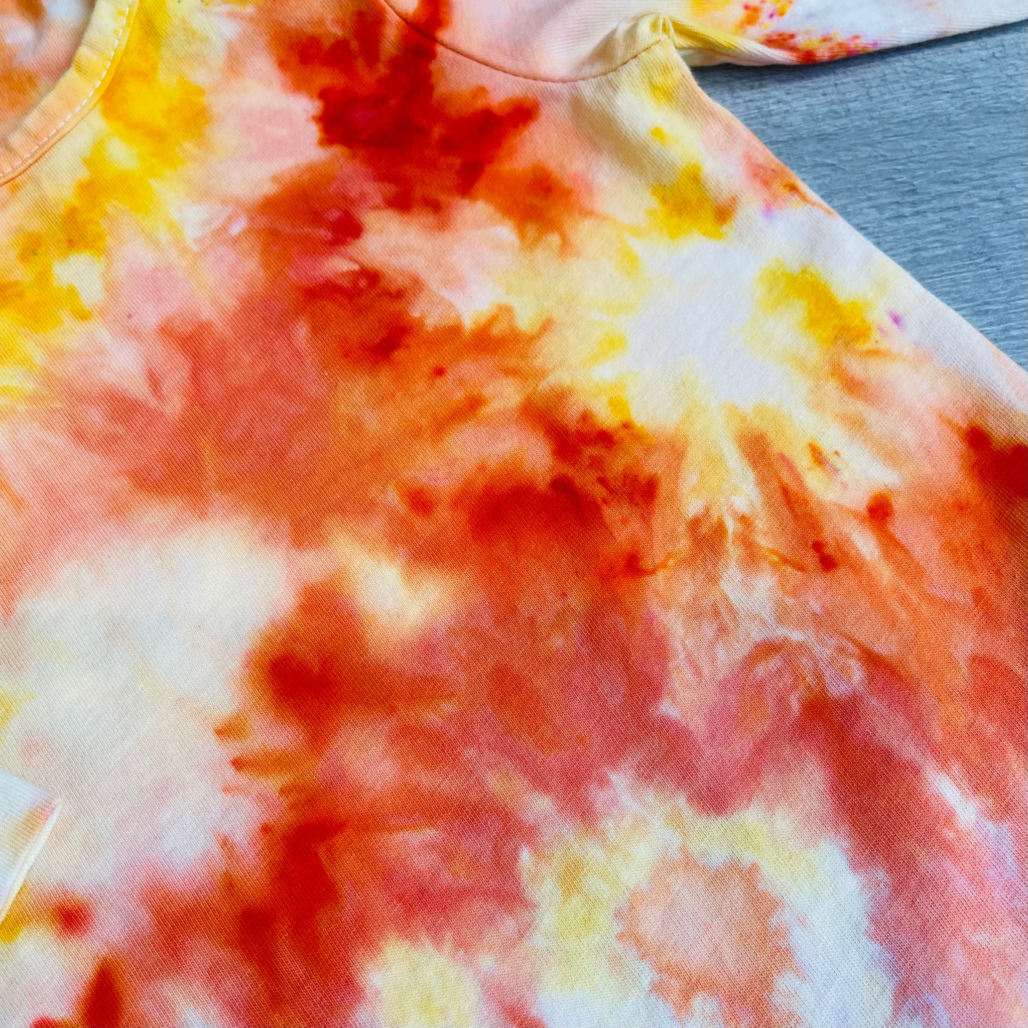 Sunshine - Ice Dyed Organic Footed Sleepsuit