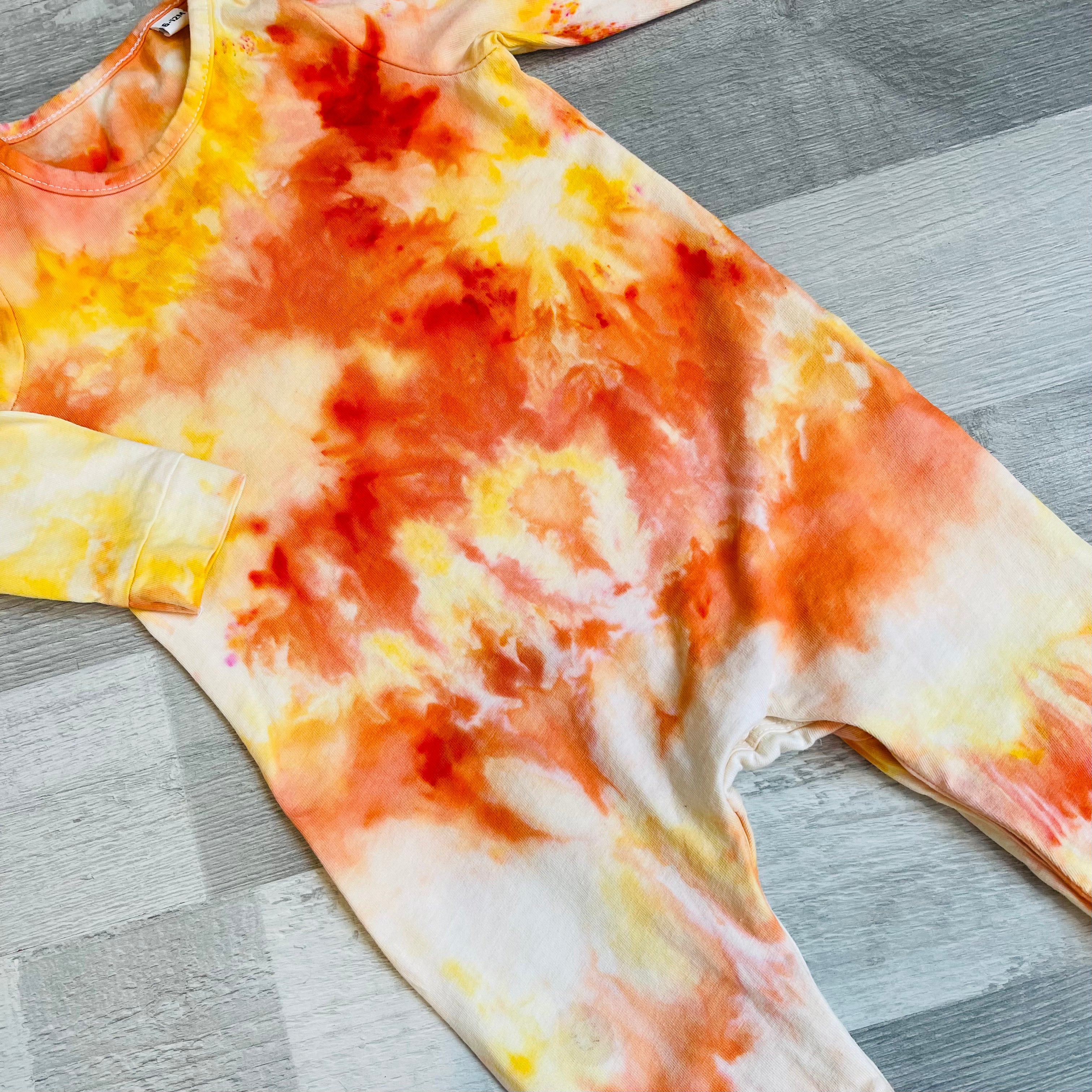 Ice Dyed Organic Footed Sleepsuit - 6-12 months