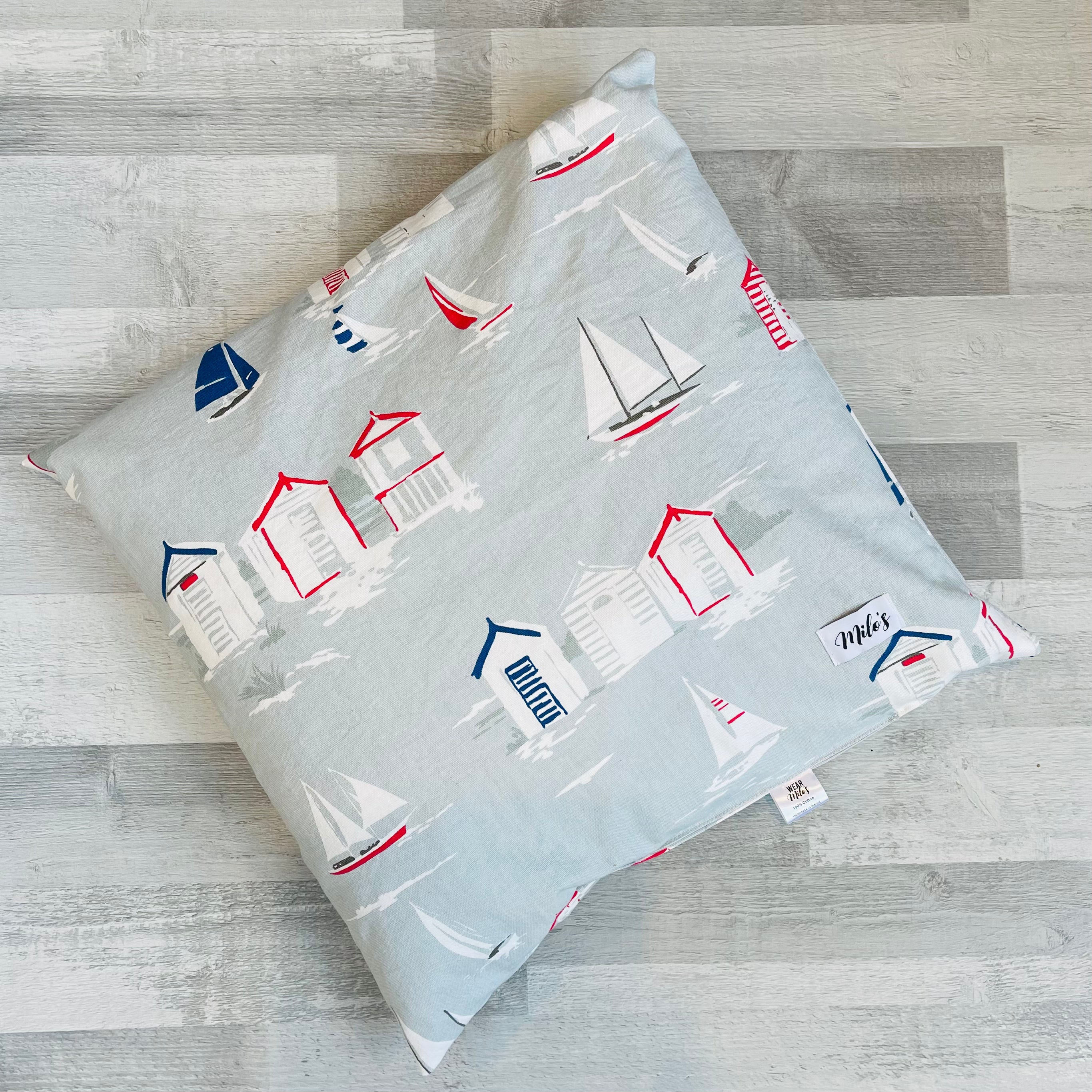 Sailboat & Beach Hut Giant Cushion