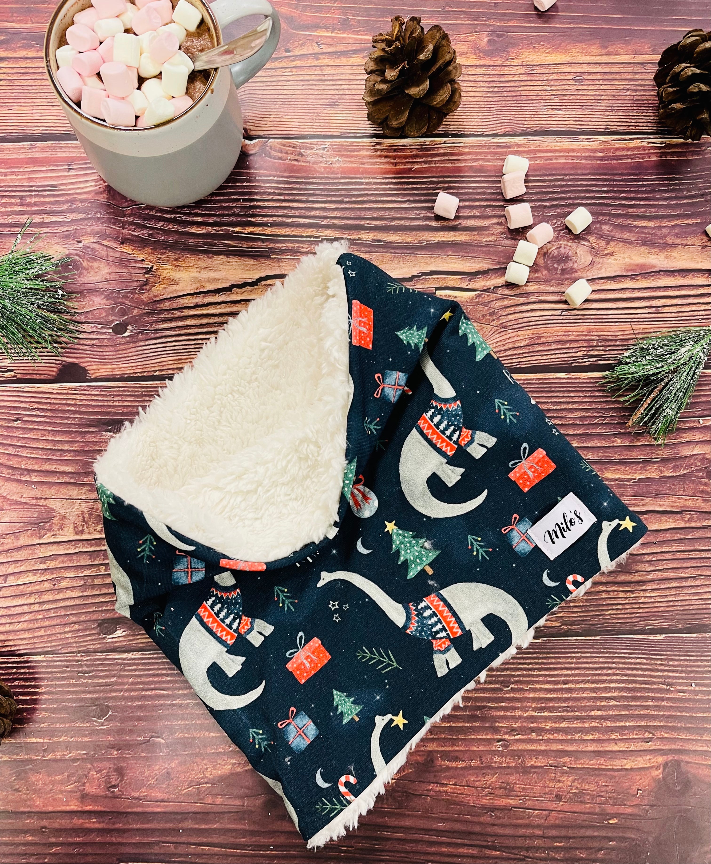 Navy Dinosaurs Cuddly Snood