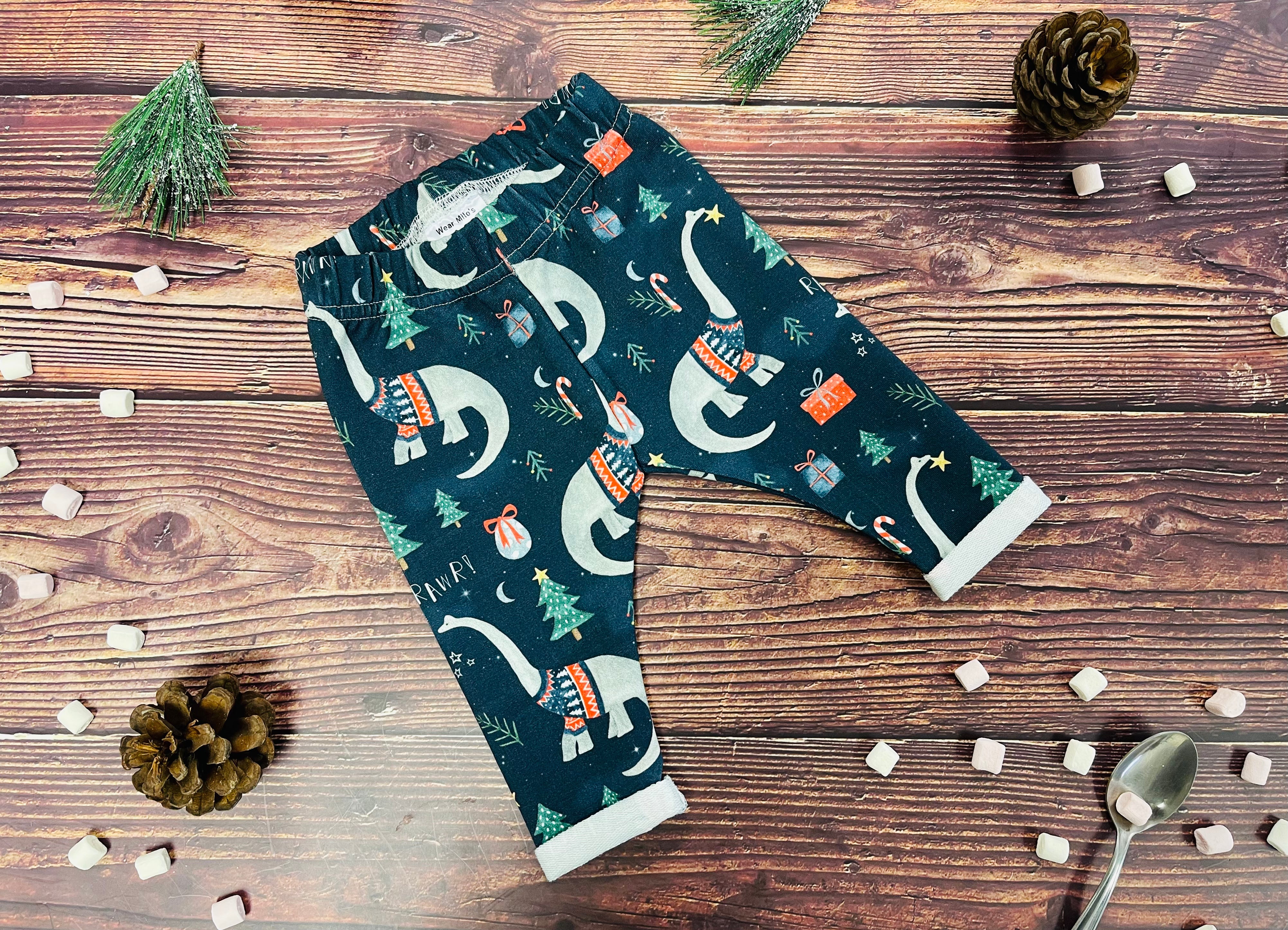 Navy Dinosaurs Leggings