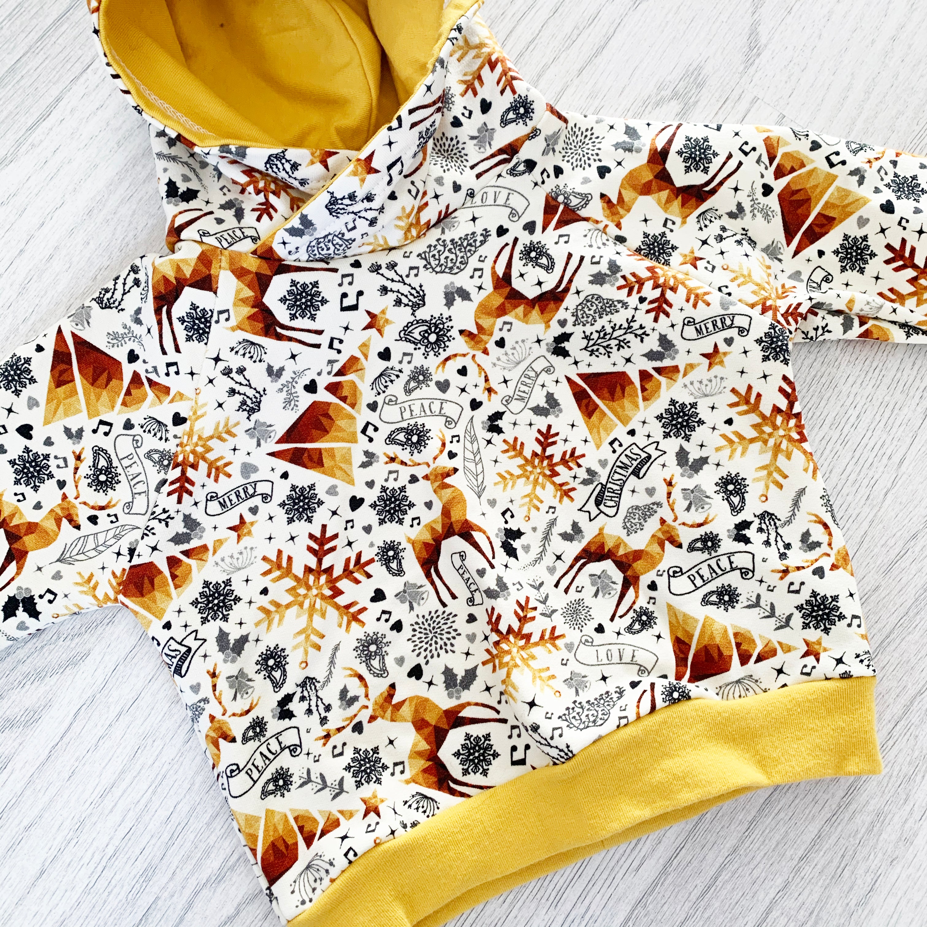 Golden Christmas Hoodie - Newborn