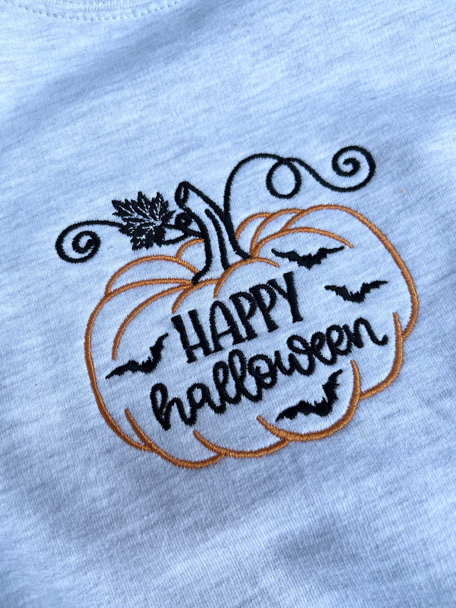 Happy Halloween Embroidery Sweater