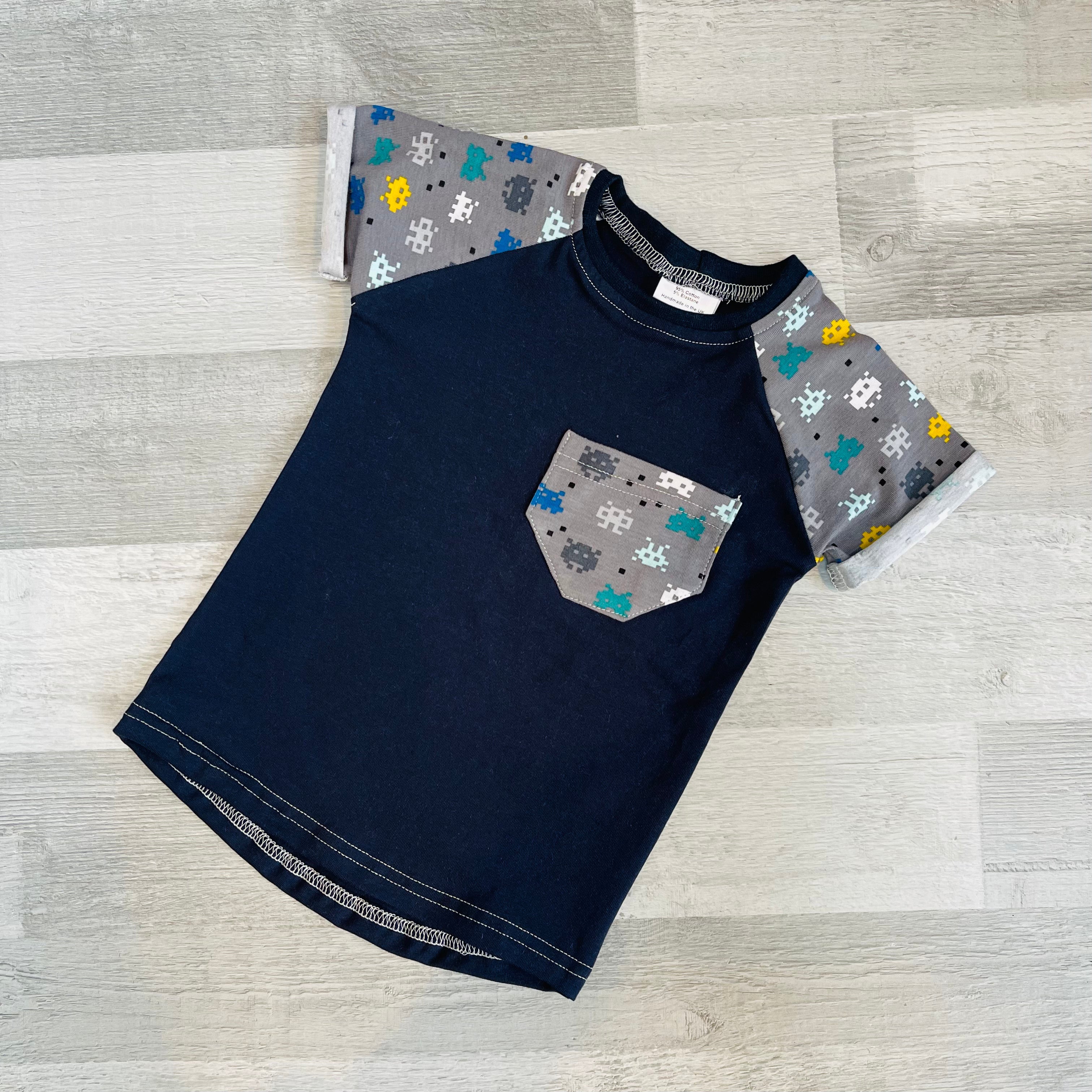 Video Games Short Sleeve Tee with Chest Pocket