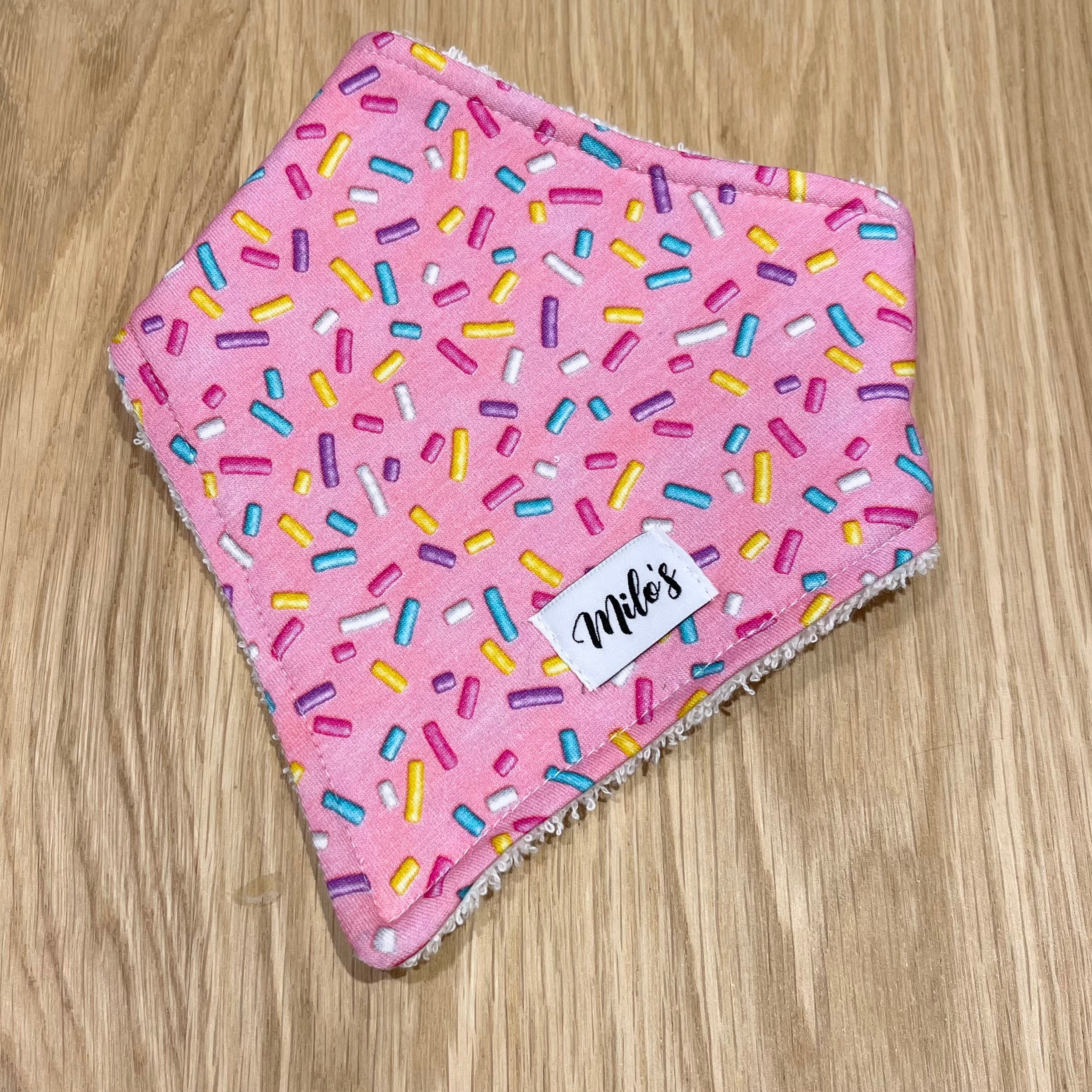 Pink Sprinkles Bandana Bib
