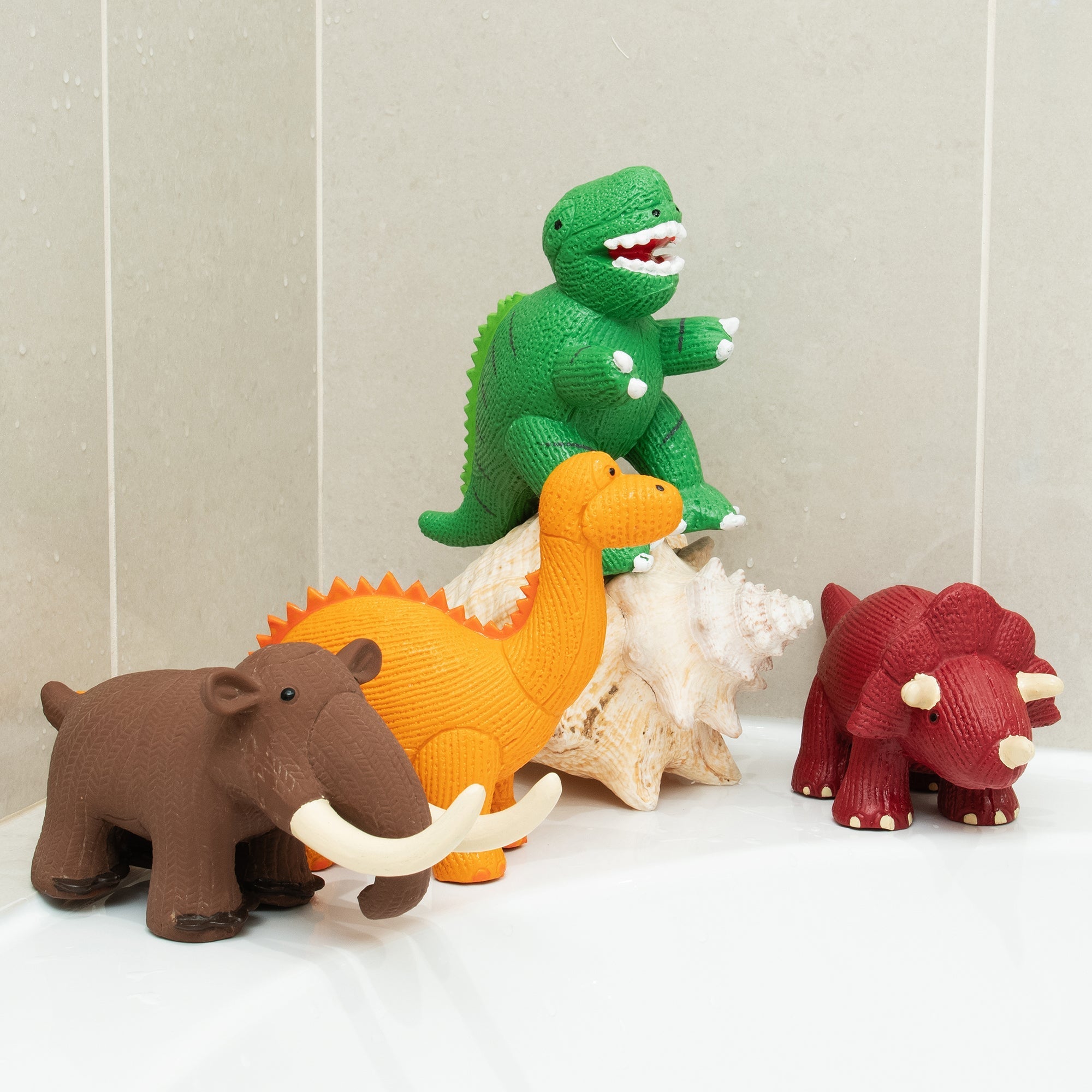 Woolly Mammoth - Natural Rubber Dinosaur Teether & Bath Toy