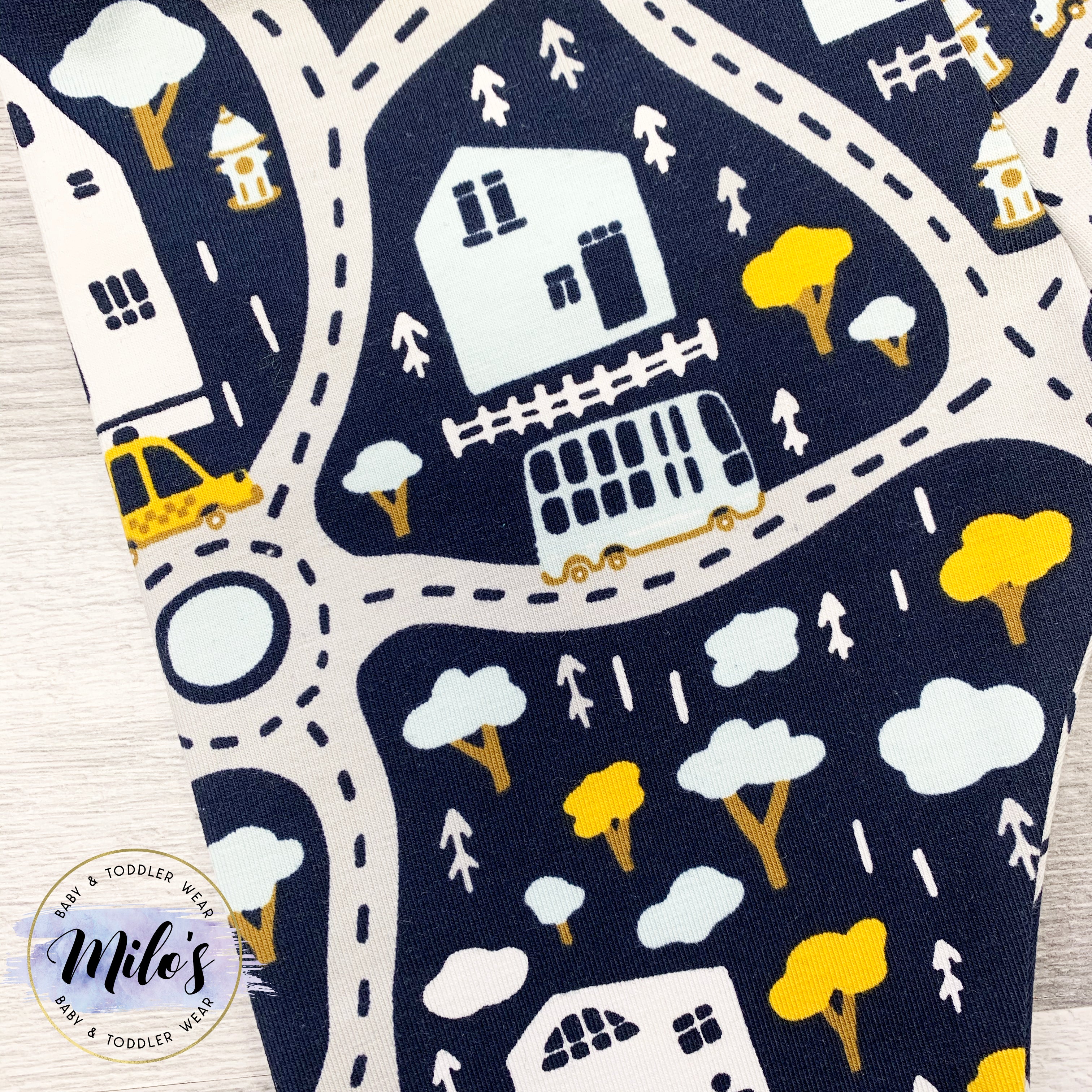 Road Map Leggings - Navy
