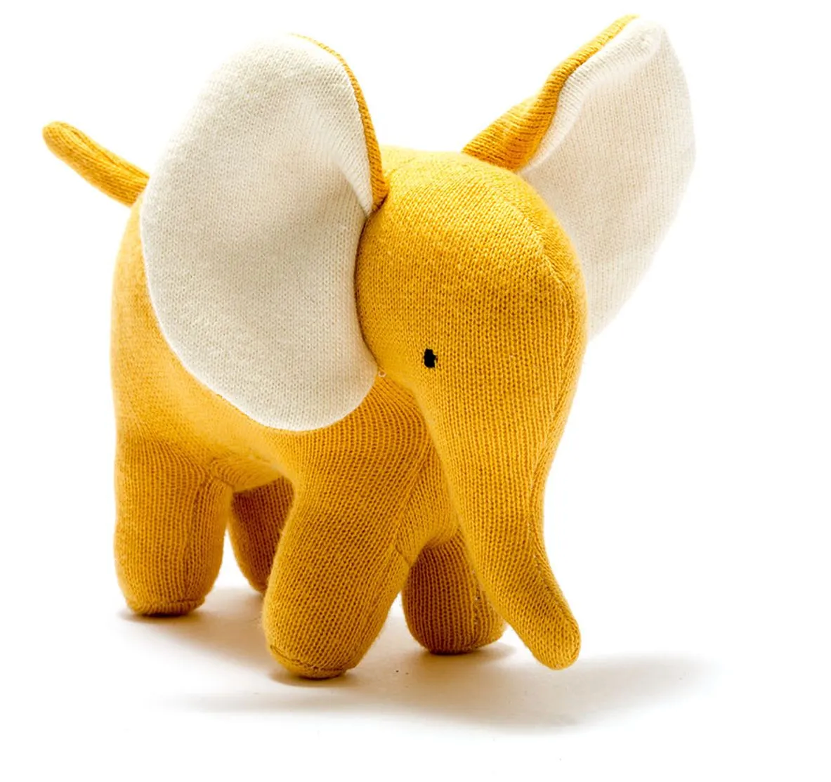 Organic 'Ellis' Elephant Soft Toy in Mustard