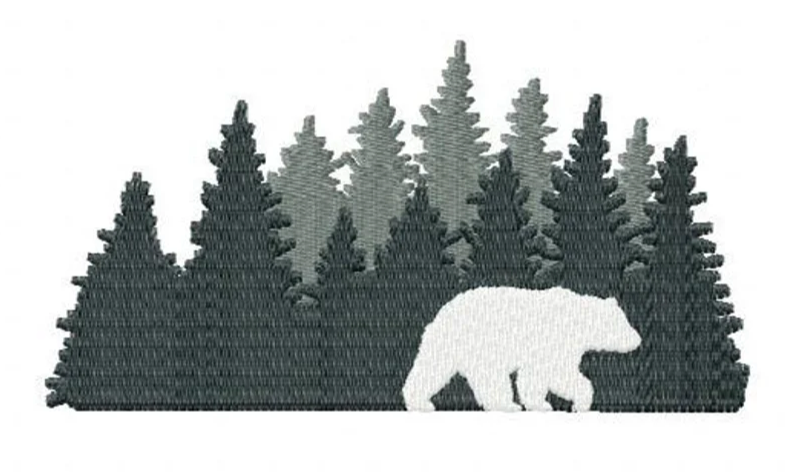 Bear in the Forest Embroidery