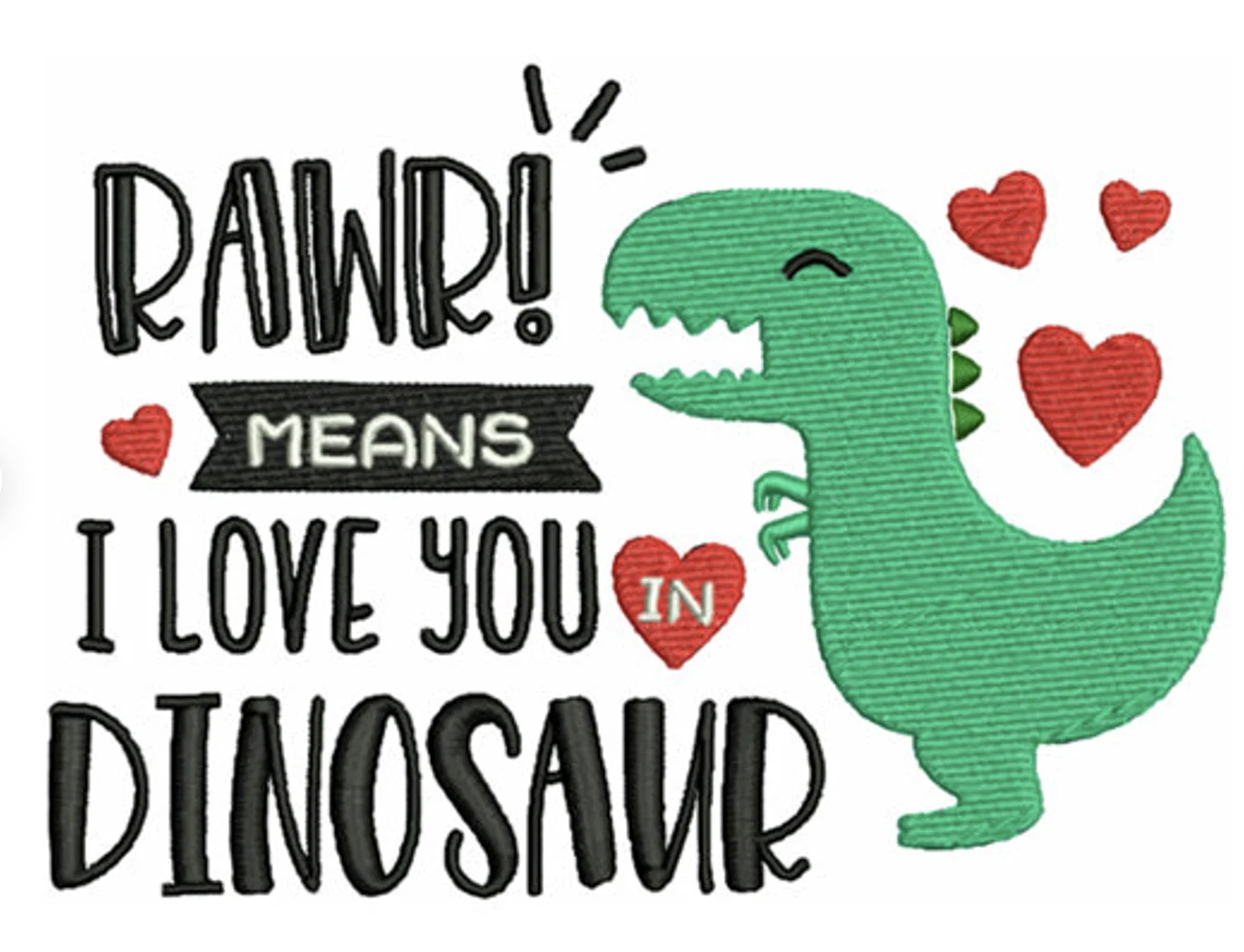 Rawr! Dinosaur Embroidery