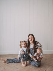 Snow Leopard Slouch Dungarees