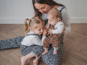 Snow Leopard Slouch Dungarees