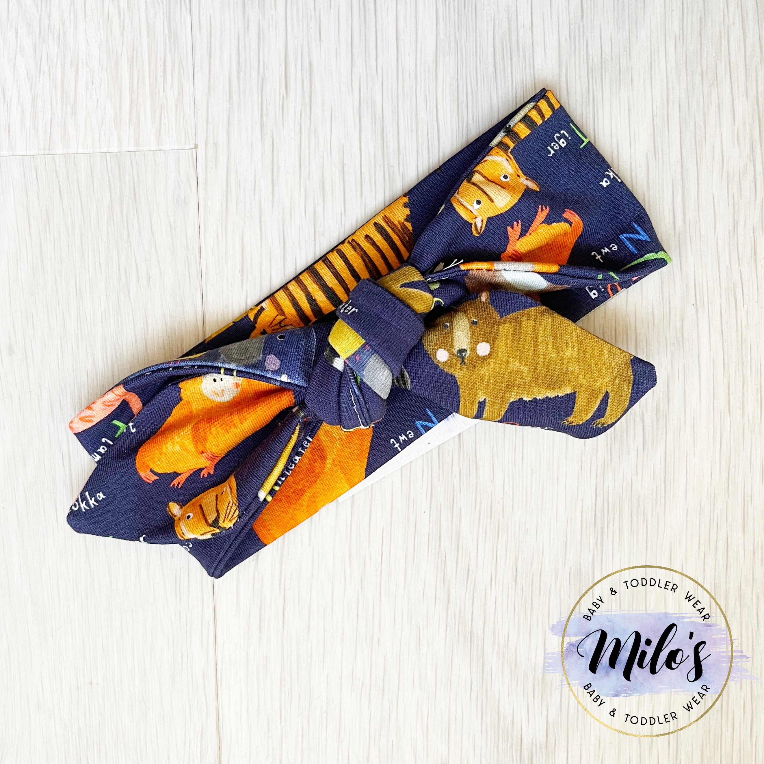 Alphazoo Bow Headband - Navy