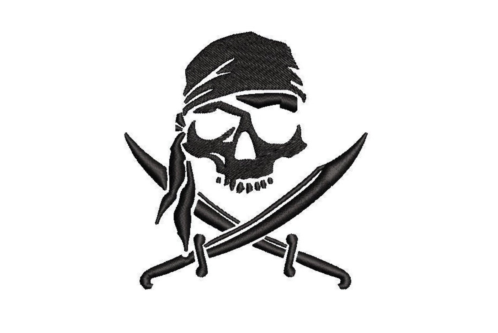 Skull & Cross Bones Pirate Embroidery