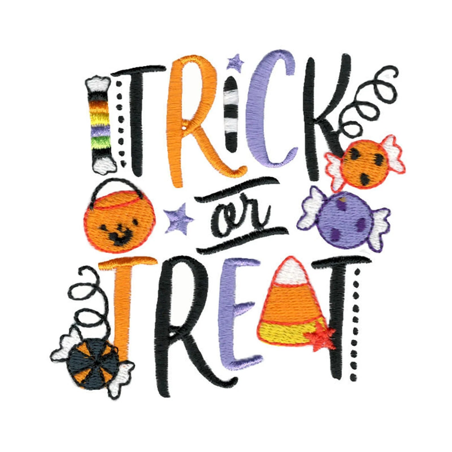 Trick or Treat Halloween Embroidery