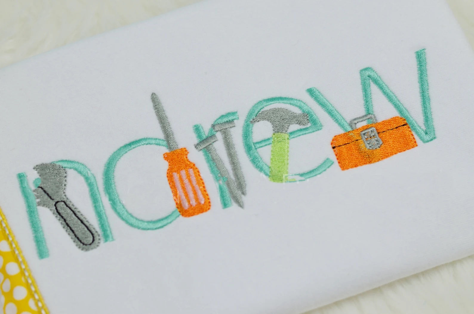 Tool Box Font Embroidery