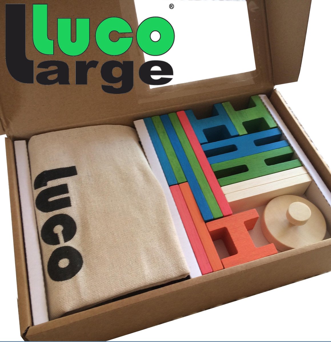 Luco Eco Friendly Wooden Building Blocks - 36 pieces