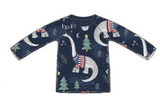 Navy Dinosaurs Long Sleeve Tee